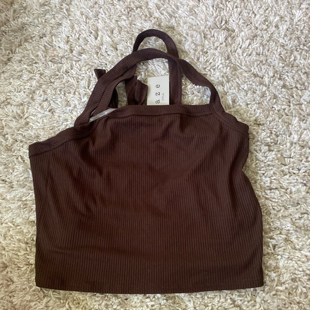 Ribbed Open Back Tank